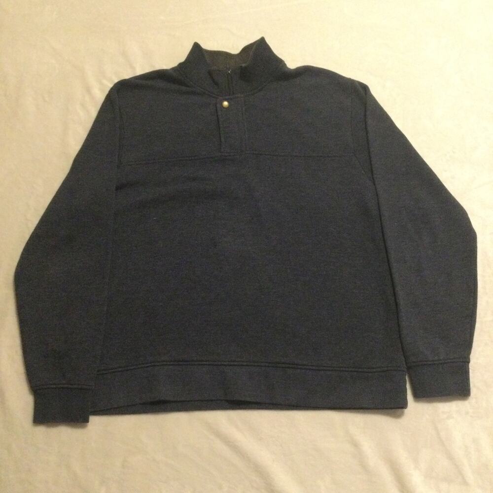 Orvis Sweater Navy Blue Quarter Zip Pullover Fishing Outdoor Casual Mens XL‎